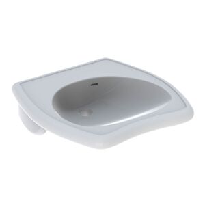 Geberit lavabo Vitalis 221556000 55 x 55 cm, blanc, avec trop-plein, accessible en fauteuil roulant