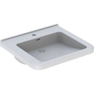 Geberit Renova Comfort Select lavabo 128660000 60 x 55 cm, blanc, accessible en fauteuil roulant, avec trop-plein