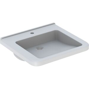 Geberit Renova Comfort Select lavabo 128662000 60 x 55 cm, blanc, accessible en fauteuil roulant, sans trop-plein