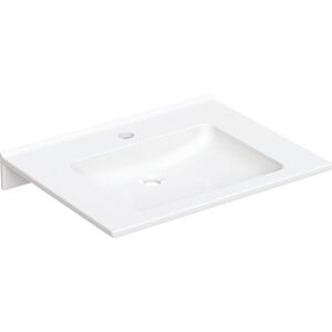 Geberit Publica lavabo 402070016 70 x 55 cm, avec trou pour robinetterie, sans trop-plein, sans barrière, blanc -alpin - Publicité