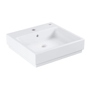 Grohe Cube Ceramique salle de bain à poser 3947800H 50cm, trou pour 2000 avec trop-plein, dos vitré, blanc alpin PureGuard - Publicité