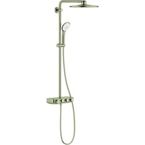 système de douche 26507EN0 nickel brossé, avec thermostat en Grohe douche pivotant de 45 cm - Publicité