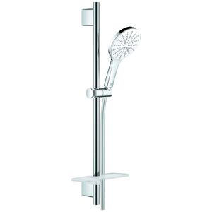 Grohe Rainshower douche match0 26577LS0 moon white, barre de douche 600 mm, 3 modes de jet, limiteur de debit 9,5 l / min