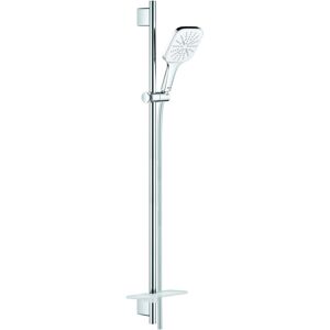 Grohe Rainshower douche match0 26586LS0 blanc lune, barre de douche 900 mm, 3 modes de jet