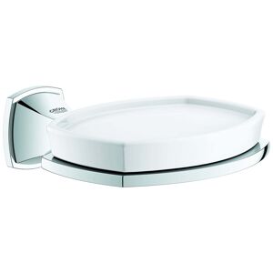 Grohe Grandera savon 40628000 chrome, verre en Ceramique de salle de bain blanc
