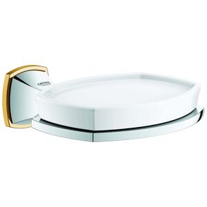 Grohe Grandera savon 40628IG0 chrome or, verre en Ceramique de salle de bain blanc