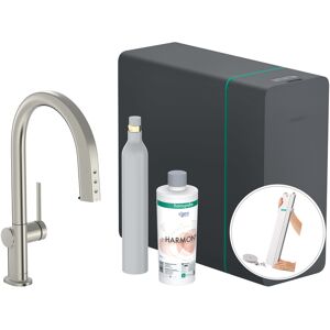 Hansgrohe Aqittura M91 SodaSystem 210 76806800 1jet, sBox, kit de démarrage, finition acier inoxydable - Publicité