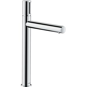 Hansgrohe Axor Uno mitigeur lavabo 45014800 projection 198mm, garniture de vidange déverrouillable, aspect acier inoxydable - Publicité