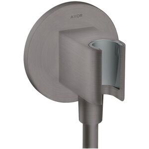 Hansgrohe Axor Porter unit 36733340 rond, avec clapet anti-retour, fonction de maintien integree, chrome noir brosse