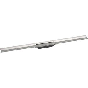 Hansgrohe RainDrain Flex caniveau de douche 56053800 100cm, kit de finition, peut etre raccourci, pour montage mural, optique inox