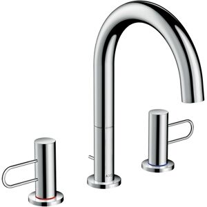 Hansgrohe Axor Uno 200 mitigeur lavabo 38054000 chrome, melangeur 3 trous, avec garniture d'ecoulement