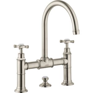 Hansgrohe Axor Montreux pont Axor Montreux lavabo match0 nickel brosse, avec vidage