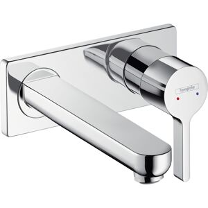 Hansgrohe Metris S robinetterie murale pour lavabo 31163000 robinetterie à encastrer pour lavabo, bec 225mm, chromé - Publicité