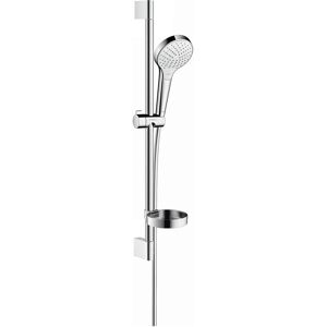 Hansgrohe Croma Select S Vario ensemble douche 26566400 chrome blanc, Bar 65, avec porte-savon Casetta - Publicité