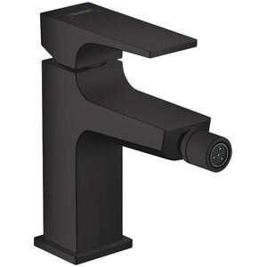 Metropol hansgrohe Bidet monocommande 32520670 saillie 129 mm, bonde push-open, noir mat - Publicité