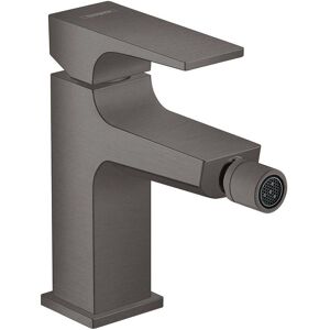 Metropol hansgrohe Bidet monocommande 32520340 saillie 129 mm, garniture de vidage push-open, chrome noir brossé - Publicité