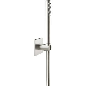 Set de baignoire Herzbach Design iX 17.914100.2.09 1600 mm, rosace 70x70mm, avec douchette, acier inoxydable brossé