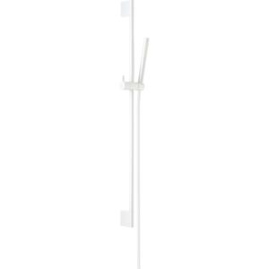 Ensemble de barre murale Herzbach Deep White 23.690276.1.07 900mm, avec douchette en laiton, blanc mat