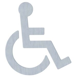 Hewi fauteuil roulant symbole 710XA.150.3 Inox mat, autoadhesif
