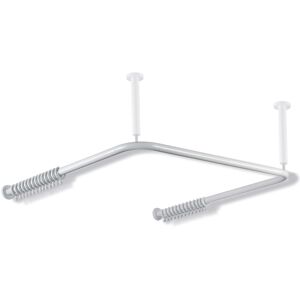 Hewi 801 tringle a rideaux 801.34.31090 1200 x 1200 mm, 34 anneaux a rideaux, noir profond, pour receveur de douche