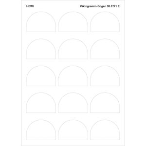 Hewi pictogrammes 33.1771E version vierge, blanc, autocollant, multicolore