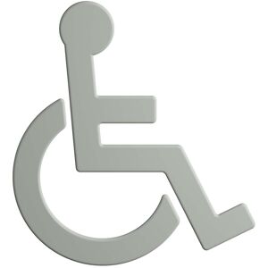 Hewi 801 symbole fauteuil roulant 801.91B03095 135x150x3mm, autocollant, mat, gris roche