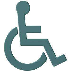 Hewi 801 symbole fauteuil roulant 801.91.03055 bleu aqua, autocollant - Publicité