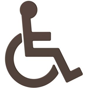 Hewi 801 symbole fauteuil roulant 801.91.03084 terre d'ombre, autocollant