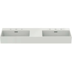 Ideal Standard double T3910MA 120x45x15cm, avec trop-plein, 3 trous pour robinetterie, blanc Ideal Plus - Publicité