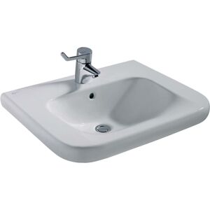 Ideal Standard 21 lavabo S238901 60 x 54,5 cm, blanc, avec trou pour robinetterie, accessible en fauteuil roulant