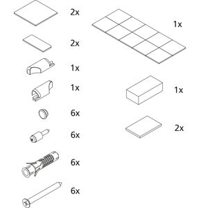 Kermi pieces de montage 2534471 argent mat mat, porte battante avec panneaux fixes RA PTF