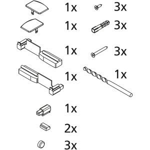 Kermi pièces de rechange 2532038 cloison pliante, 2 vantaux (V2 FW2)