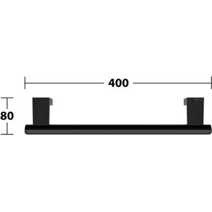 Barre d'appui Keuco Axess 35001370400 noir mat, 400 mm