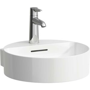 Laufen Val lave-mains H8132810001041 40x42,5cm, blanc , avec trou pour robinet, avec trop-plein