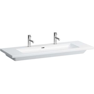 LAUFEN Living Square lavabo 8164360001071 130 x 48 cm, avec trop-plein, 2 trous pour robinetterie, blanc