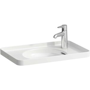 Lavabo encastre LAUFEN VAL 8172810001141 55x36cm, sans trop-plein, trou a droite , ceramique saphir