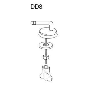 installation de DD8999 d'articulation universel par le bas, pour WC siege Pressalit code, norme