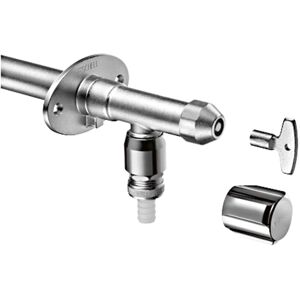 Schell Polar II robinet murale exterieure antigel 039950399  DN 15, chrome mat, robinet complet, sans aerateur