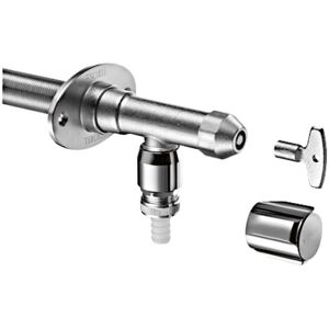 Schell Polar II robinet mural exterieur antigel 039980399  DN 15, chrome mat, set d'installation, avec aerateur