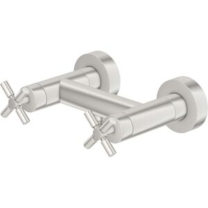 Steinberg Serie 250 mitigeur de douche a deux poignees 2501200BN apparent, pour douche, nickel brosse