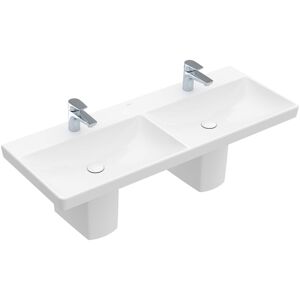 Villeroy und Boch Villeroy & Boch Avento double vasque 4A23CK01 120 x 47 cm, avec trop-plein, blanc, carré - Publicité