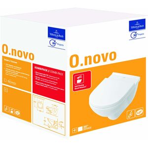 Villeroy und Boch Villeroy & Boch o.Novo 5660H1R1 WC + sií¨ge de WC Blanc avec Ceramicplus, Cuvette í  fond creux