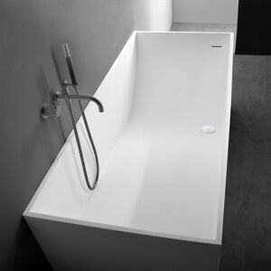 Thalassor Baignoire ilot 180 cm Square en Solid Surface (corian)