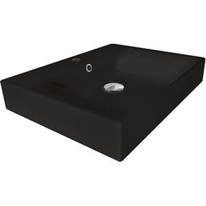 Lavabo Ceramique Cento A Poser Ou A Suspendre Monotrou Blackmat Robinetterie Vasques - Cristina Ondyna Wce504513