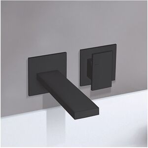 Cristina Ondyna Façade Pour Mitigeur Lavabo Mural 2 Trous Saillie 23 Cm Black Mat Tabula - Cristina Ondyna Ta25913