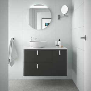 Meuble De Salle De Bain Anthracite Mat Droit 1200 Uniiq - Salgar 24625