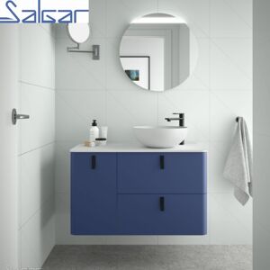 Meuble De Salle De Bain Uniiq 900 Gauche Azul Altamar - Salgar 24663