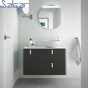 Meuble De Salle De Bain Uniiq 900 Gauche Anthracite Mat 897 X 540 X 450 Mm - Salgar 24647