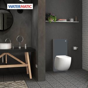 Cuvette Suspendue Avec Broyeur Integre, Chassis Et Habillage Gris Anthracite - Watermatic W40sp Silence Box