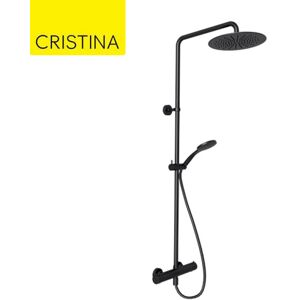 Colonne De Douche Thermostatique Noir Mat Theta - Cristina Ondyna Tv44813